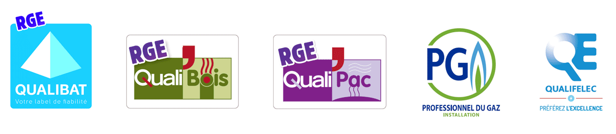 QUALIBAT RGE, Qualibois RGE, Qualic Pac RGE, Professionnel du gaz Installation, QUALIFELEC