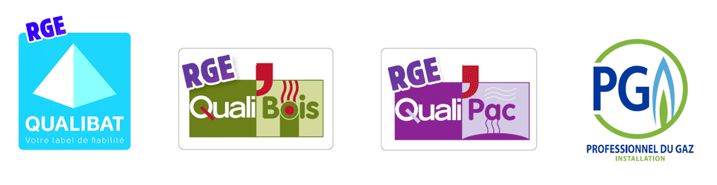 QUALIBAT RGE, Qualibois RGE, Qualic Pac RGE, Professionnel du gaz Installation
